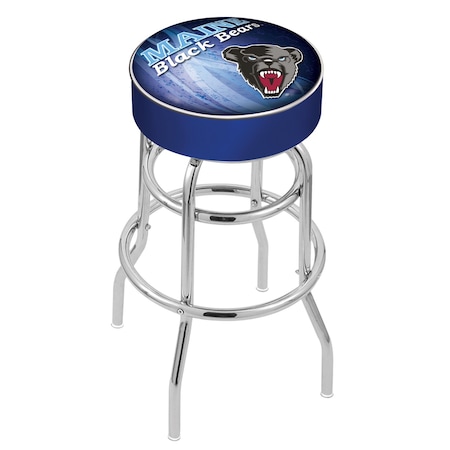 Holland Bar Stool Co 30" 4" Maine Cushion Seat, Double-Ring Chrome Swivel Bar Stool L7C130MaineU-D2